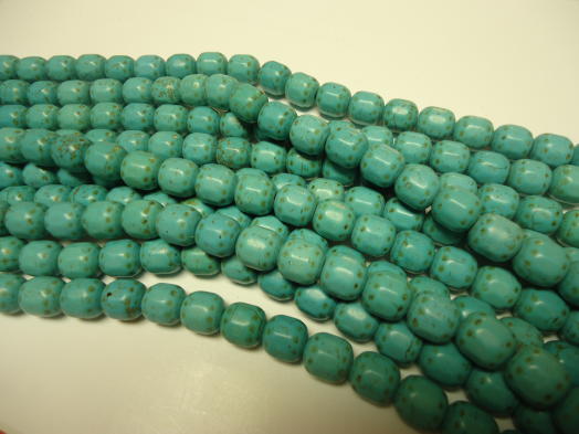 (image for) Turquoise barrel beads #GG1106